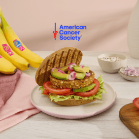 Hamburguesa vegetariana con bananas Chiquita y garbanzos